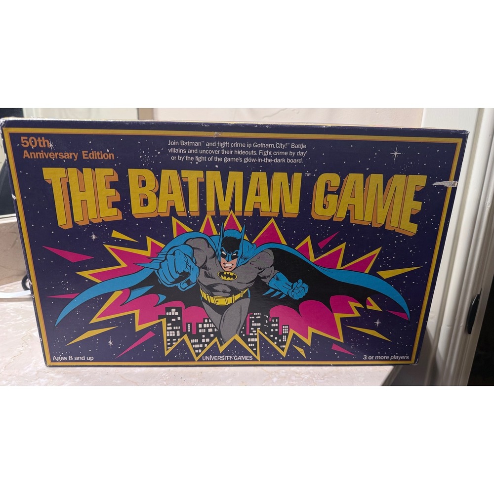 Vintage 1989 Batman Game 50th Anniversary Edition University Games Complete